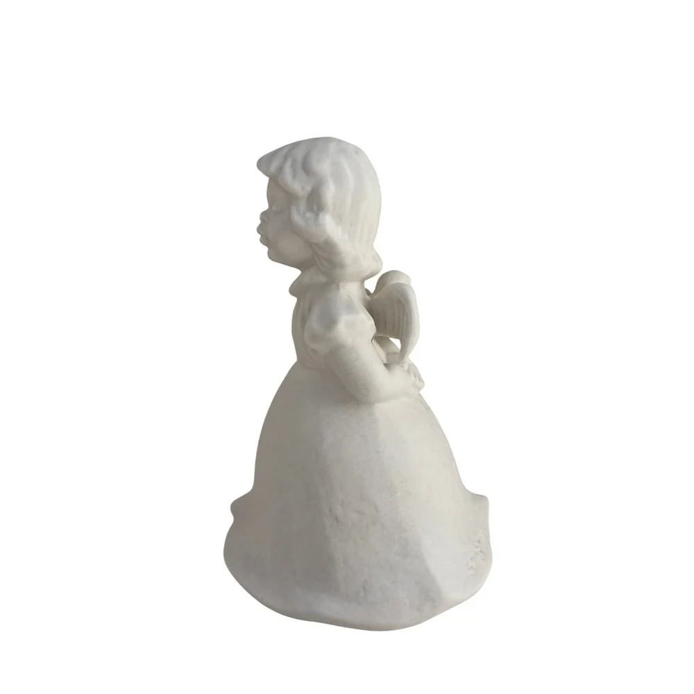 Bell Goebel Bisque Porcelain Girl W Germany Matte White Figure Vintage Decor